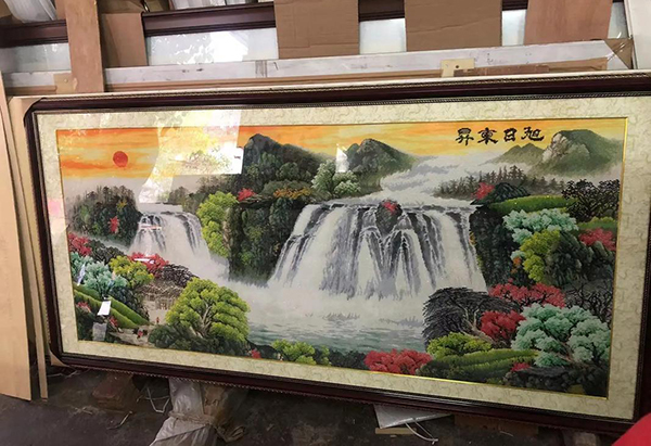 Xưởng đóng khung tranh thêu chữ thập giá rẻ 7 tranh chu thap mau so 7