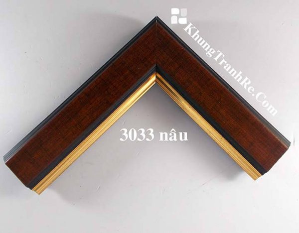 phào khung tranh 3033 nâu