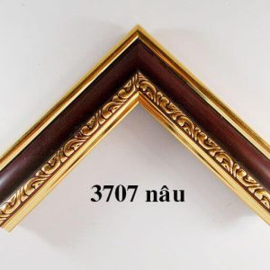 phào khung tranh 3707 nâu đỏ
