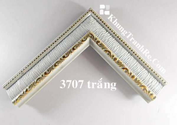 phào khung tranh 3707 trắng