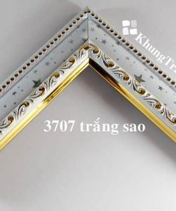 phào khung tranh 3707 trắng sao