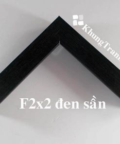 phào khung tranh F2x2 đen sần