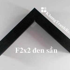 phào khung tranh F2x2 đen sần