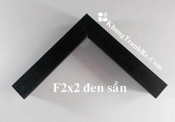 phào khung tranh F2x2 đen sần