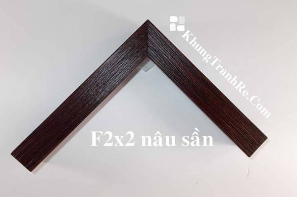 phào khung tranh F2x2 nâu sần