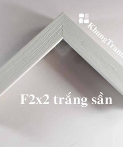 phào khung tranh F2x2 trắng sần