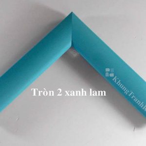 phào khung tranh tròn 2 xanh lam