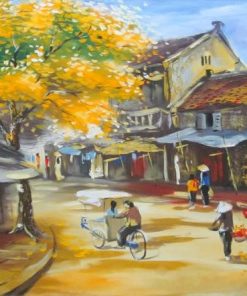 Tranh sơn dầu phố cổ hà nội
