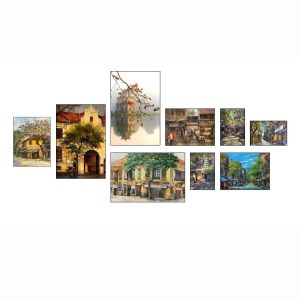 Bộ 9 tranh Hà nội art hiện đại TT3598