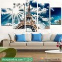 bộ 5 tranh tháp eiffel TT0010
