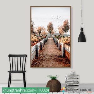 Tranh canvas con đường mùa thu TT0024