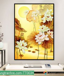 tranh hoa sen TT0034