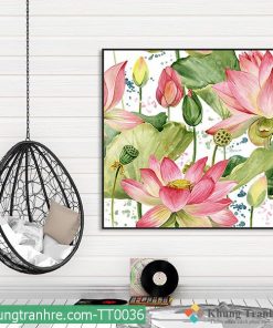 tranh hoa sen TT0036