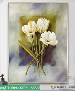 Tranh hoa tulip trắng TT0068