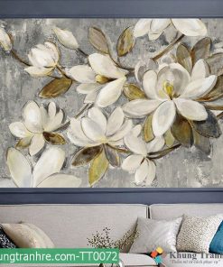 Tranh canvas cành hoa trắng TT0072