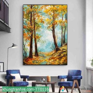 Tranh phong cảnh rừng phong lá vàng TT0116