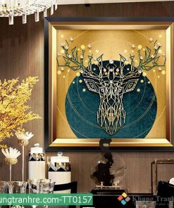 Tranh trừu tượng bắc âu hươu TT0157