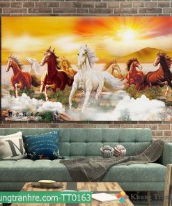 Tranh phong thủy mã đáo thành công TT0163