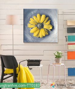 Tranh hoa cúc vàng sơn dầu TT0183
