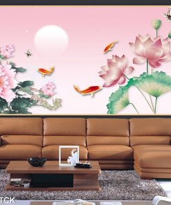 Tranh cá chép hoa sen