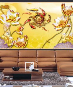 Tranh cá chép hoa sen