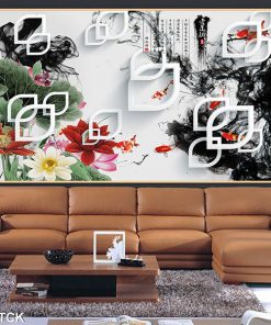 Tranh cá chép hoa sen