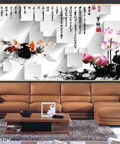 Tranh cá chép hoa sen