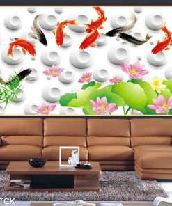 Tranh cá chép hoa sen