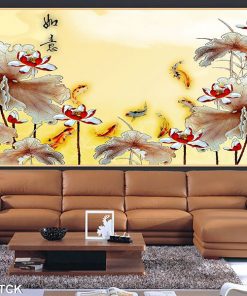 Tranh cá chép hoa sen