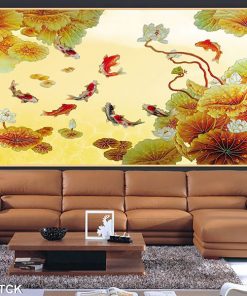 Tranh cá chép hoa sen