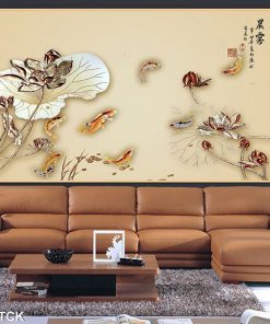 Tranh cá chép hoa sen