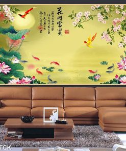 Tranh cá chép hoa sen