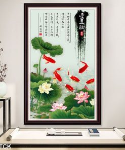 Tranh cá chép hoa sen