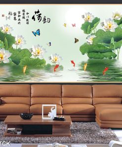 Tranh cá chép hoa sen