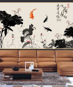 Tranh cá chép hoa sen