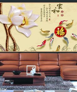 Tranh cá chép hoa sen