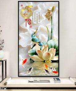 Tranh cá chép hoa sen