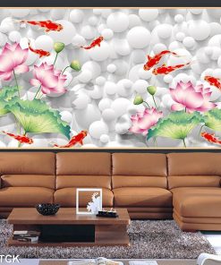 Tranh cá chép hoa sen