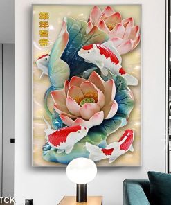 Tranh cá chép hoa sen