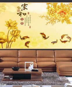 Tranh cá chép hoa sen