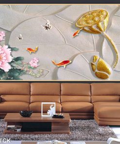 Tranh cá chép hoa sen