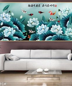 Tranh cá chép hoa sen