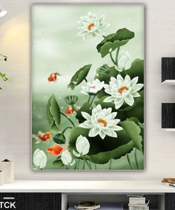 Tranh cá chép hoa sen