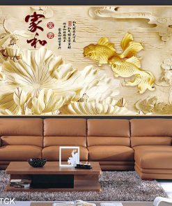 Tranh cá chép hoa sen