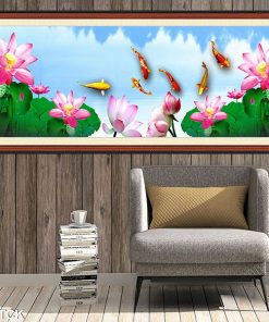 Tranh cá chép hoa sen