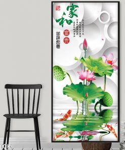 Tranh cá chép hoa sen