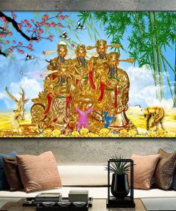 Tranh phúc lộc thọ thư pháp