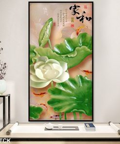 Tranh cá chép hoa sen