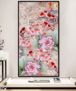 Tranh cá chép hoa sen