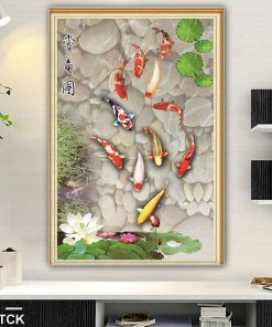 Tranh cá chép hoa sen